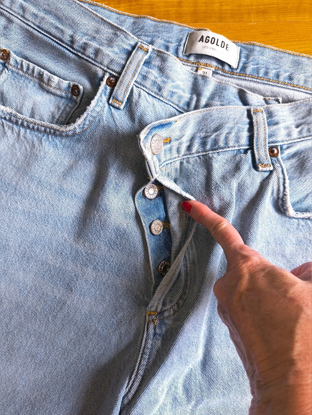 Agolde Criss Cross Upsized Jean in Wired Size 31 - Picture 8 of 13